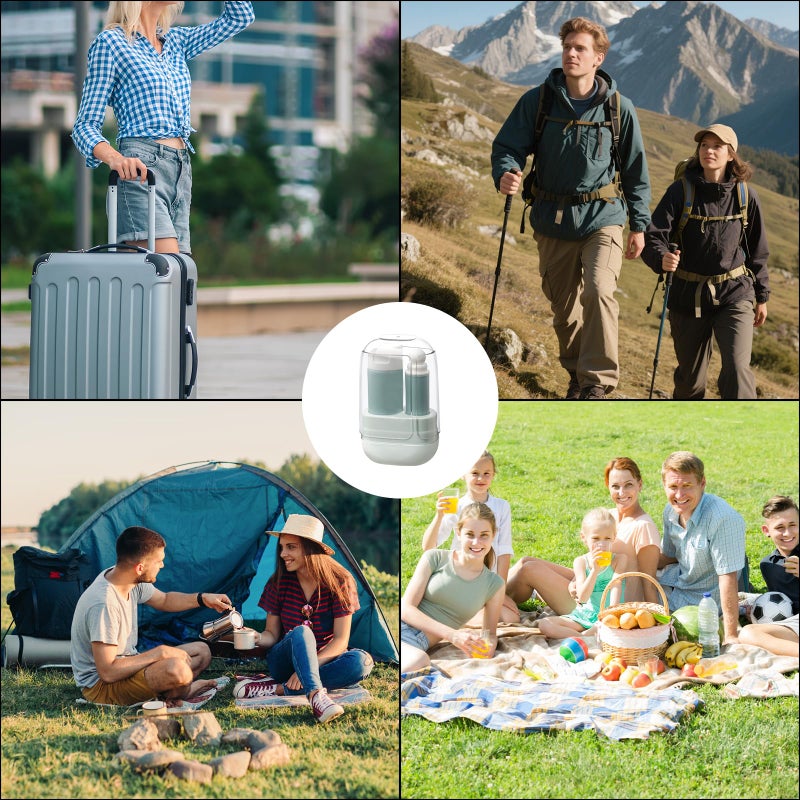 SAMIQU 3-in-1 Toothbrush Travel Case Kit - Foldable Toothbrush with Toothpaste Dispenser&Mouthwash Cup,Portable Tooth Brush Holder for Camping, Business Trips, and Daily Use - Image 5