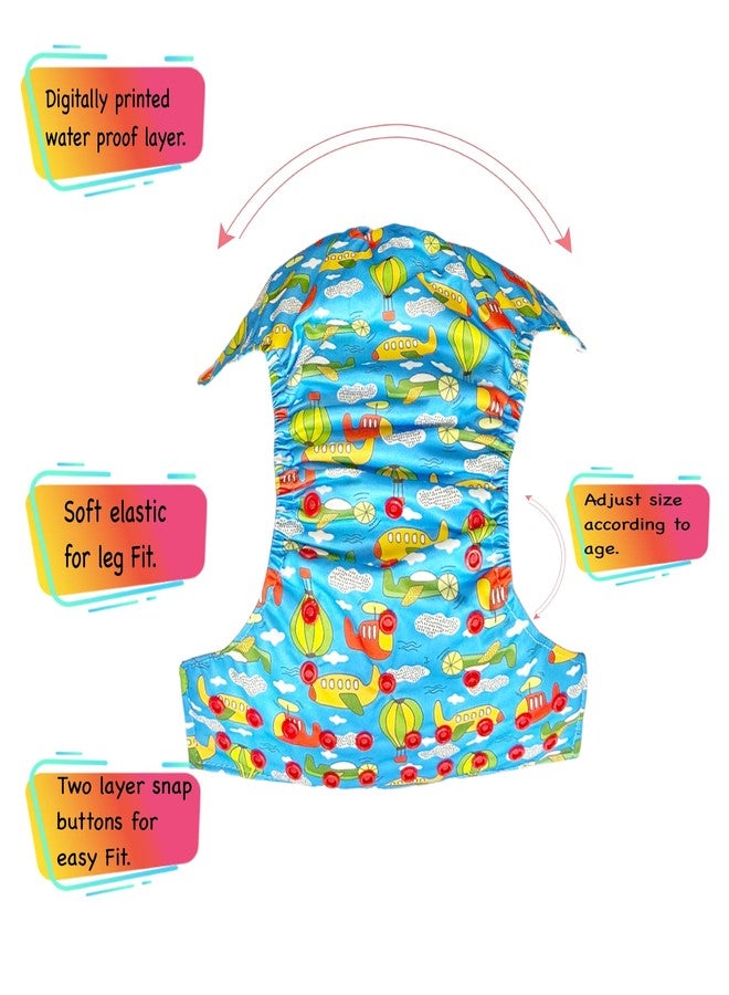 Dumbledo Premium Cloth Diaper with Cotton Insert (Pack of 3) | Dry Feel and Comfortable | Reusable & Washable | Quick Dry | Designed by Moms | 3 Months - 3 Years | Unisex Baby - Image 3