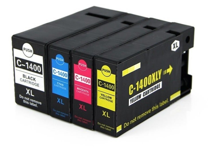 ink cartridge PGI 1400XL for Canon PGI-1400XL Set High Yield 4 Pack Black Cyan Magenta Yellow for MAXIFY MB2140 MB2340 MB2740 MB2040