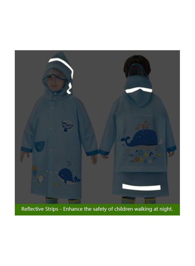 **معطف مطر للأطفال، بونشو مطر للأطفال، بونشو مطر للأطفال القابل لإعادة الاستخدام مع غطاء رأس، معطف مطر محمول للأطفال، معطف مطر للأطفال، معطف مطر كرتوني للأطفال** - Image 5