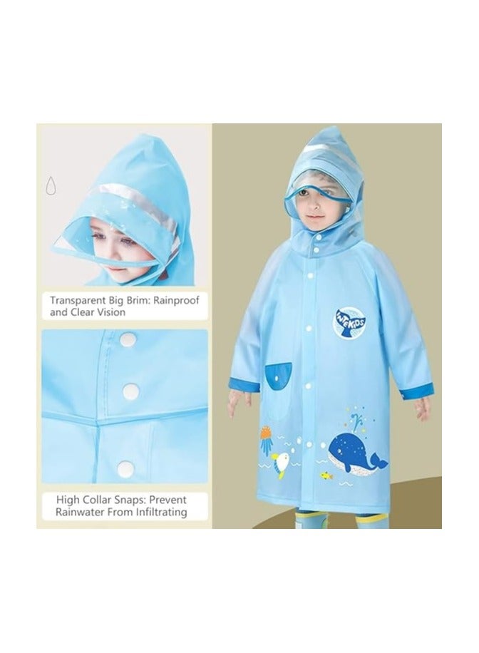 **معطف مطر للأطفال، بونشو مطر للأطفال، بونشو مطر للأطفال القابل لإعادة الاستخدام مع غطاء رأس، معطف مطر محمول للأطفال، معطف مطر للأطفال، معطف مطر كرتوني للأطفال** - Image 2