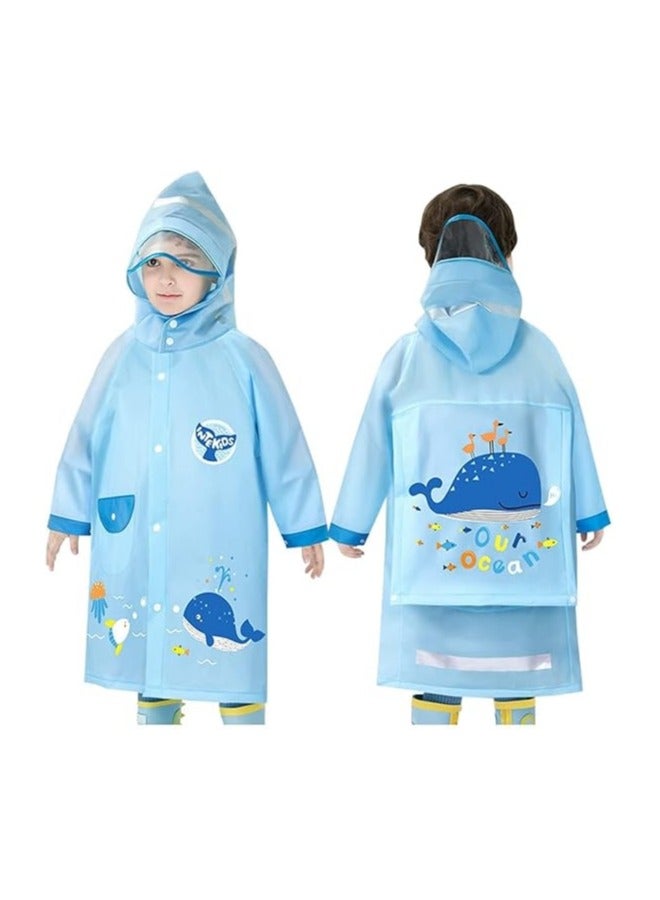 **معطف مطر للأطفال، بونشو مطر للأطفال، بونشو مطر للأطفال القابل لإعادة الاستخدام مع غطاء رأس، معطف مطر محمول للأطفال، معطف مطر للأطفال، معطف مطر كرتوني للأطفال** - Image 1