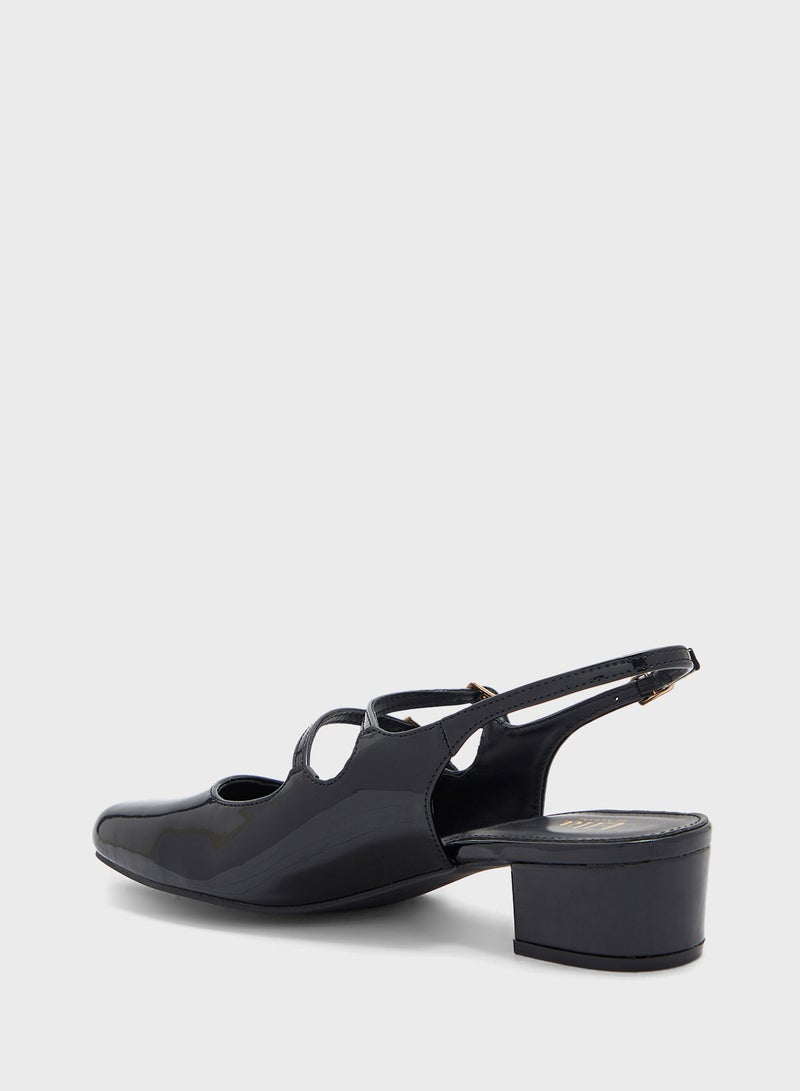 ايلا حذاء ماري جين بكعب بلوك بإبزيم مزدوج - Image 3