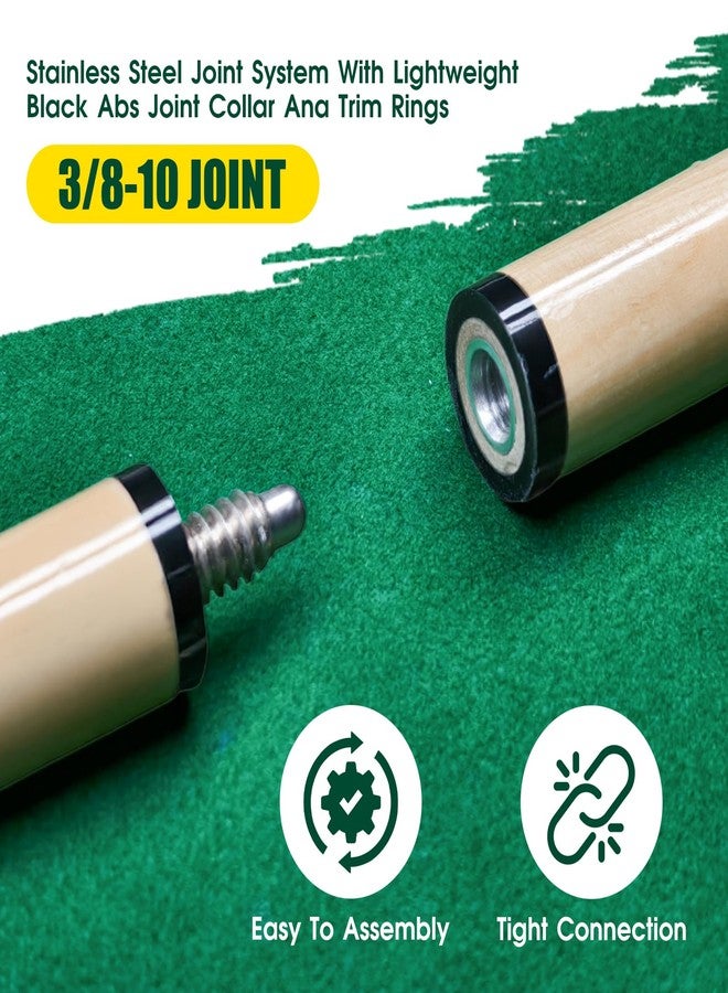 HMQQ Pool Cue Stick/Billairds cue Stick Pool Stick 58" Set of 2/Set of 4 /Set of 4 20OZ, 48" Set of 2/ Set of 4, with Different Weight/Size/Quantity (42" Set of 2) - Image 3