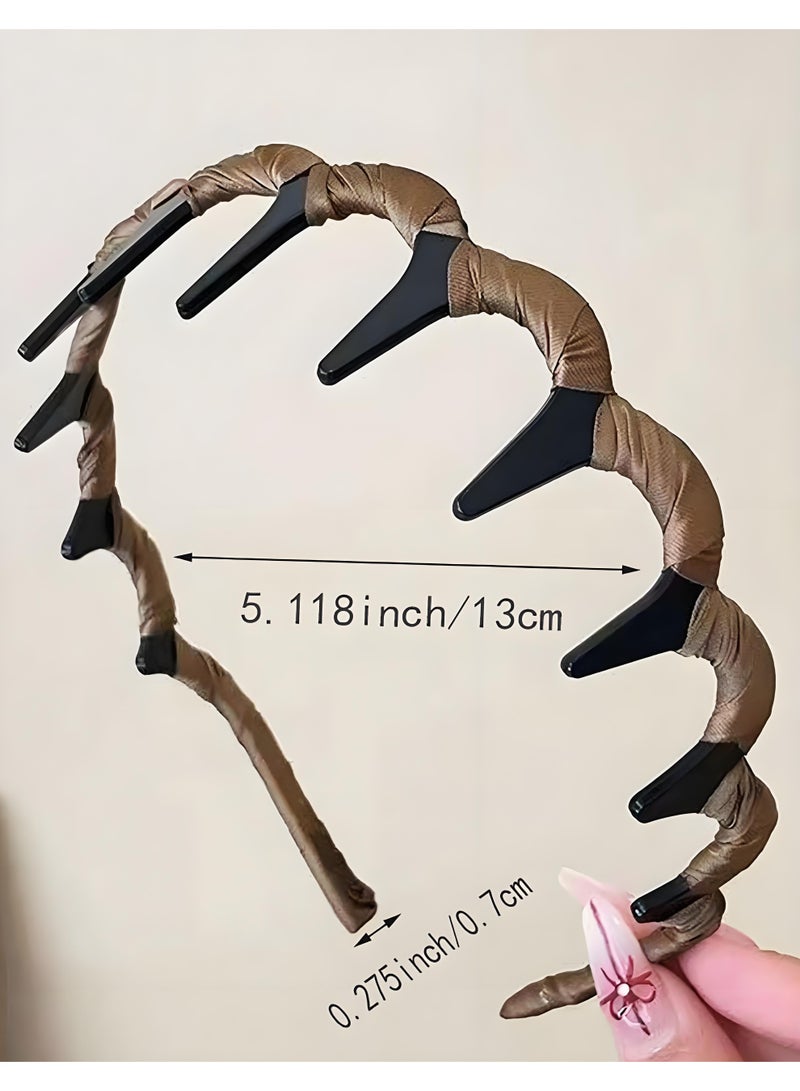 KHAJUL 2PCS Simple Matte Headbands Non-slip Head Hoop Hair Band Women's Hair Accessories - Image 2