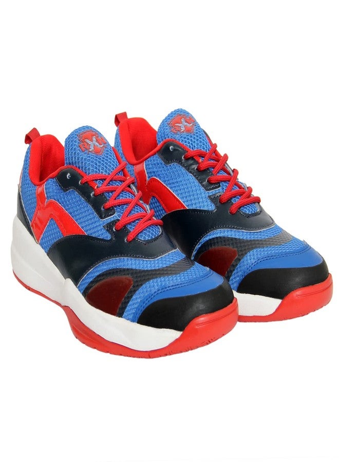 RXN Supercourt high Performance Lawn Tennis Shoe (Red/Blue, Numeric_6) - Image 2