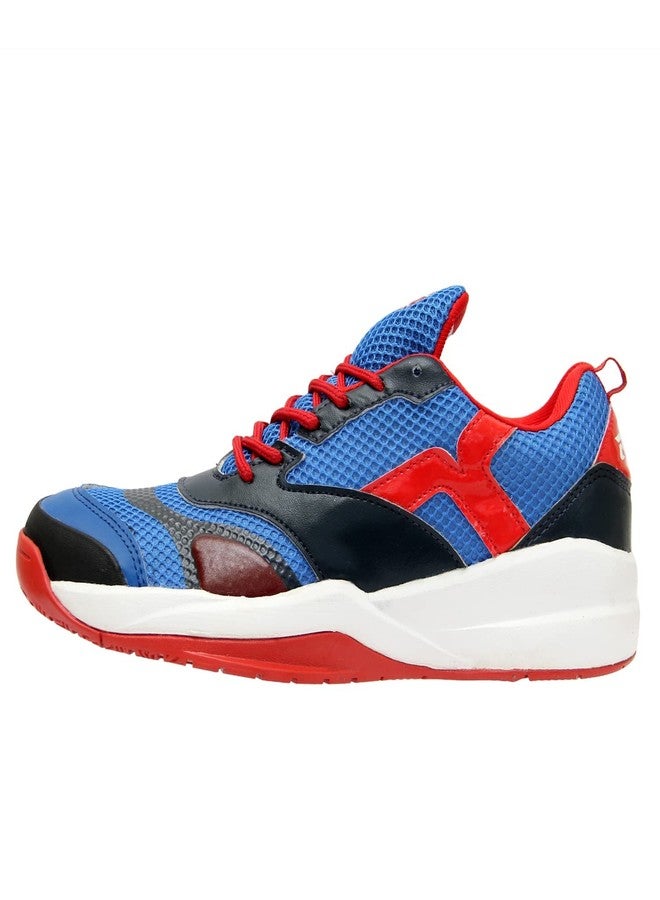 RXN Supercourt high Performance Lawn Tennis Shoe (Red/Blue, Numeric_6) - Image 3