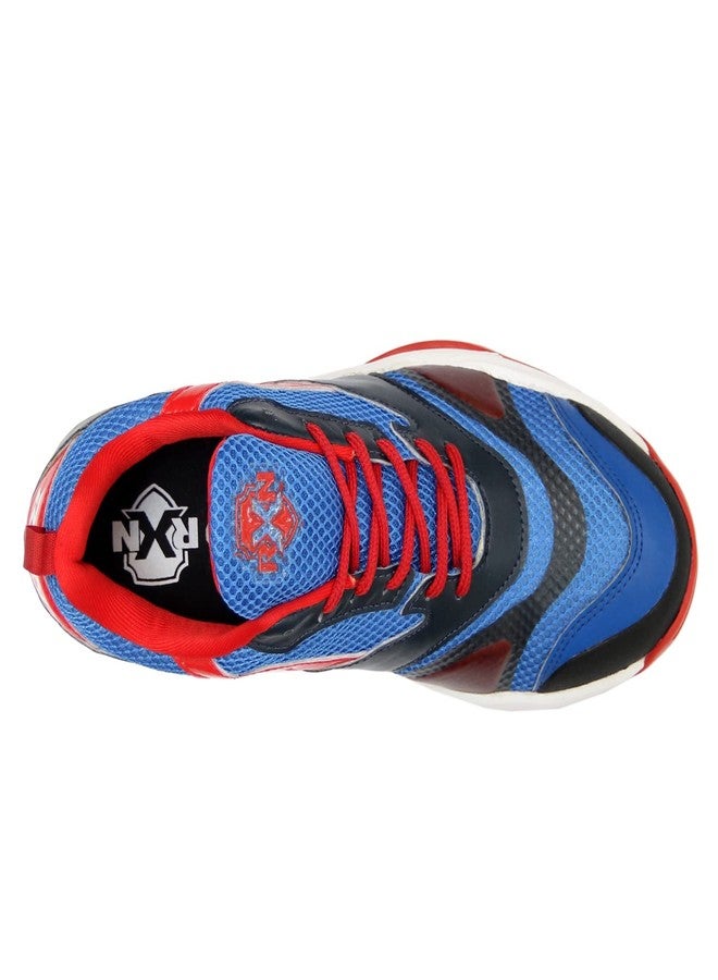 RXN Supercourt high Performance Lawn Tennis Shoe (Red/Blue, Numeric_6) - Image 4