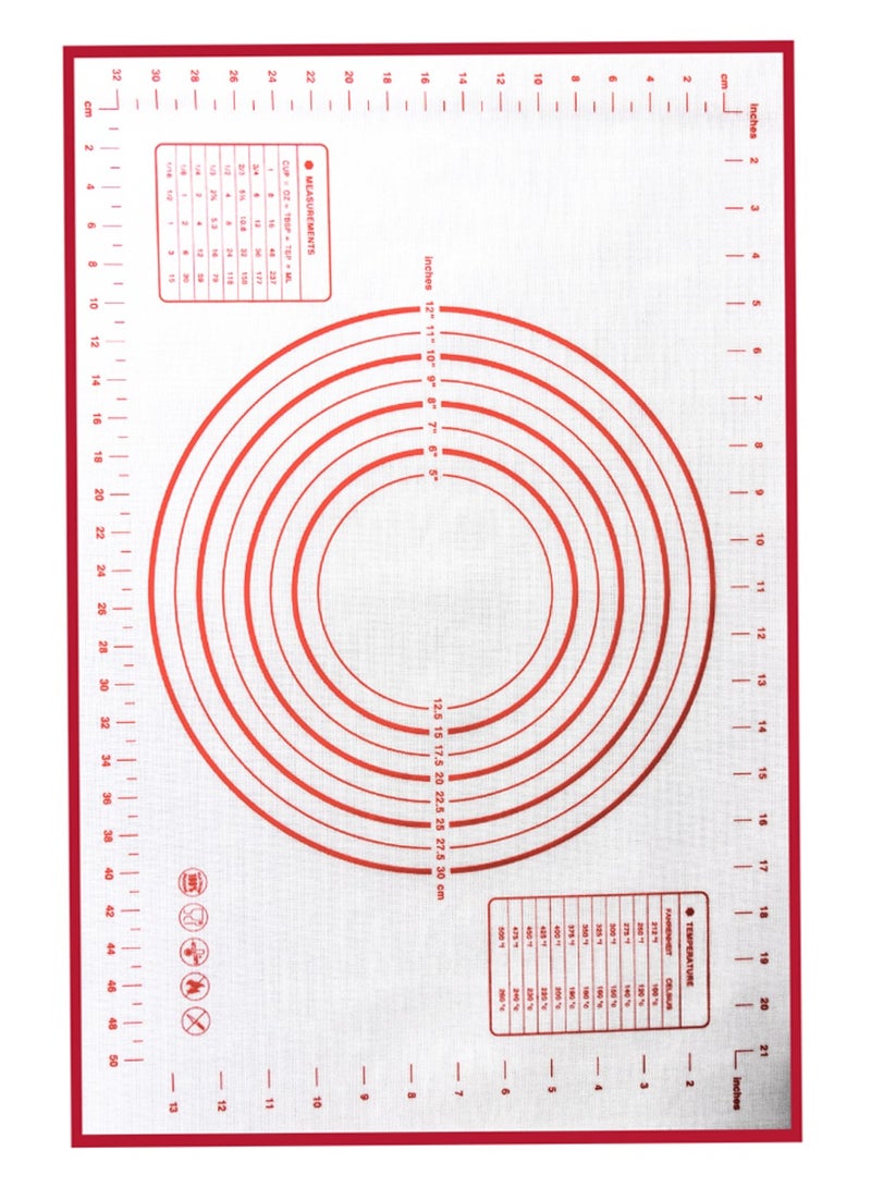 Home Care Silicone Kneading Pad – Baking Tool, Portable Design, Silicone Baking Mat, Food-Grade Silicone, Non-Stick Dough Mat with Measurements | Baking Accessories - Image 1