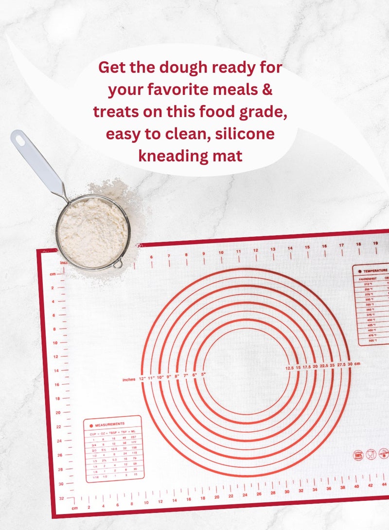 Home Care Silicone Kneading Pad – Baking Tool, Portable Design, Silicone Baking Mat, Food-Grade Silicone, Non-Stick Dough Mat with Measurements | Baking Accessories - Image 4
