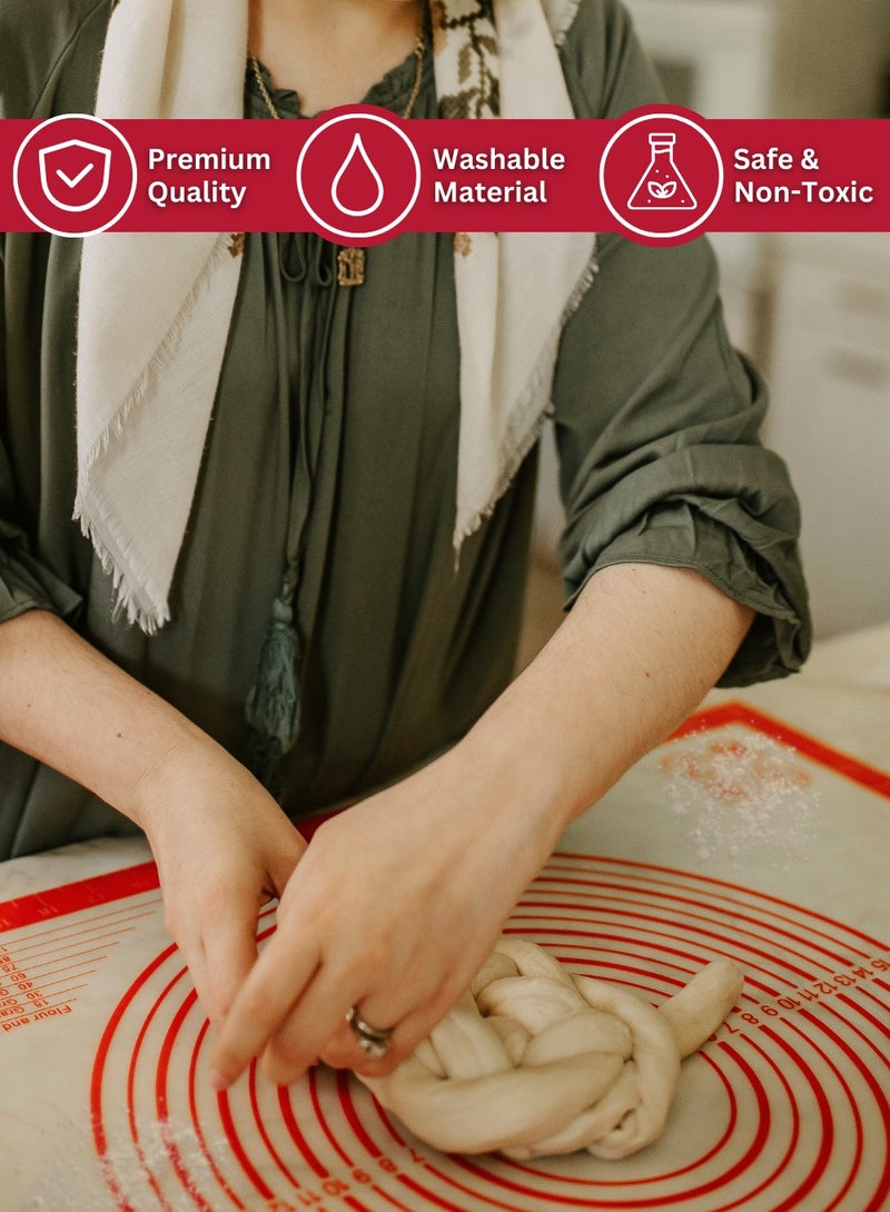 Home Care Silicone Kneading Pad – Baking Tool, Portable Design, Silicone Baking Mat, Food-Grade Silicone, Non-Stick Dough Mat with Measurements | Baking Accessories - Image 5