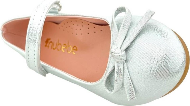 Nubebe Classic Girl's Ballerina Shoes with Tiny Bow Lame Needle  - Image 4
