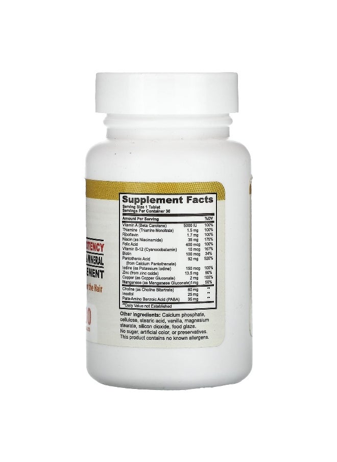 California Natural California Natural, Hair, High Potency, 30 Tablets  - Image 2