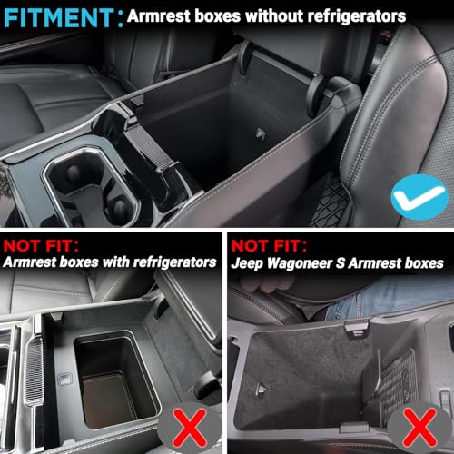 Sinminou Center Console Organizer Compatible with 2022-2026 Jeep Wagoneer/L, 2022-2026 Jeep Grand Wagoneer/L Accessories, Armrest Storage Box - Image 3
