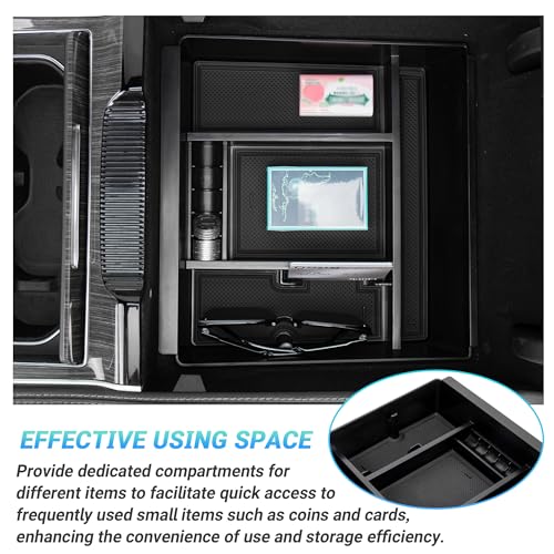 Sinminou Center Console Organizer Compatible with 2022-2026 Jeep Wagoneer/L, 2022-2026 Jeep Grand Wagoneer/L Accessories, Armrest Storage Box - Image 5