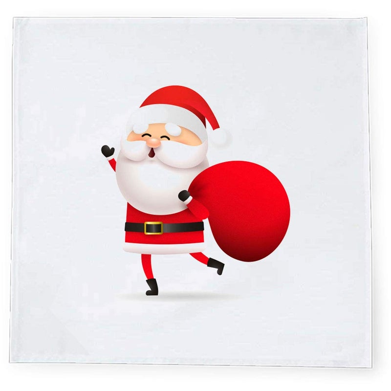 Khakee 6 Pcs Christmas Theme Tafta Silk Table Napkins 10x 10 for Xmas Decoration Christmas OrnamentsChristmas Gift npxmas185P - Image 2