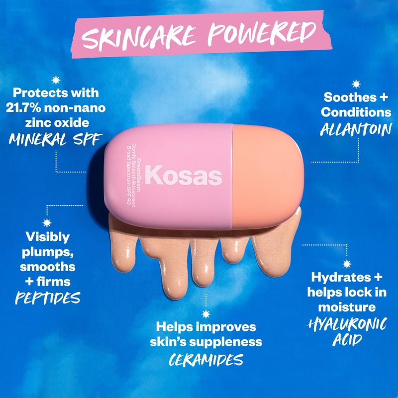 Kosas Mini DreamBeam SPF 40 Mineral Sunscreen for Face â€“ Travel Size Makeup Prep & Sun Protection, 15 ml - Image 4