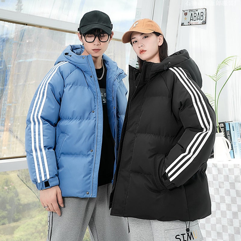2023 Trendy Cotton-Padded Jacket Men'S Winter Coat Winter Cotton-Padded Coat Men'S Fashion Brand Down Couple Cotton-Padded Coat - Image 3