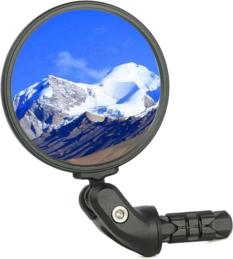 BriskMore Bike Mirrors,Bike Bar End Mirror, HD Glass Convex Lens Bicycle Rearview Mirror, Safe Cycling Rearview Mirror, Easy to Install - Image 1