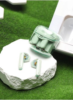 Generic True Wireless Bluetooth Headphones In-Ear Translucent Noise Cancelling Green for iPhone Android  - Image 2