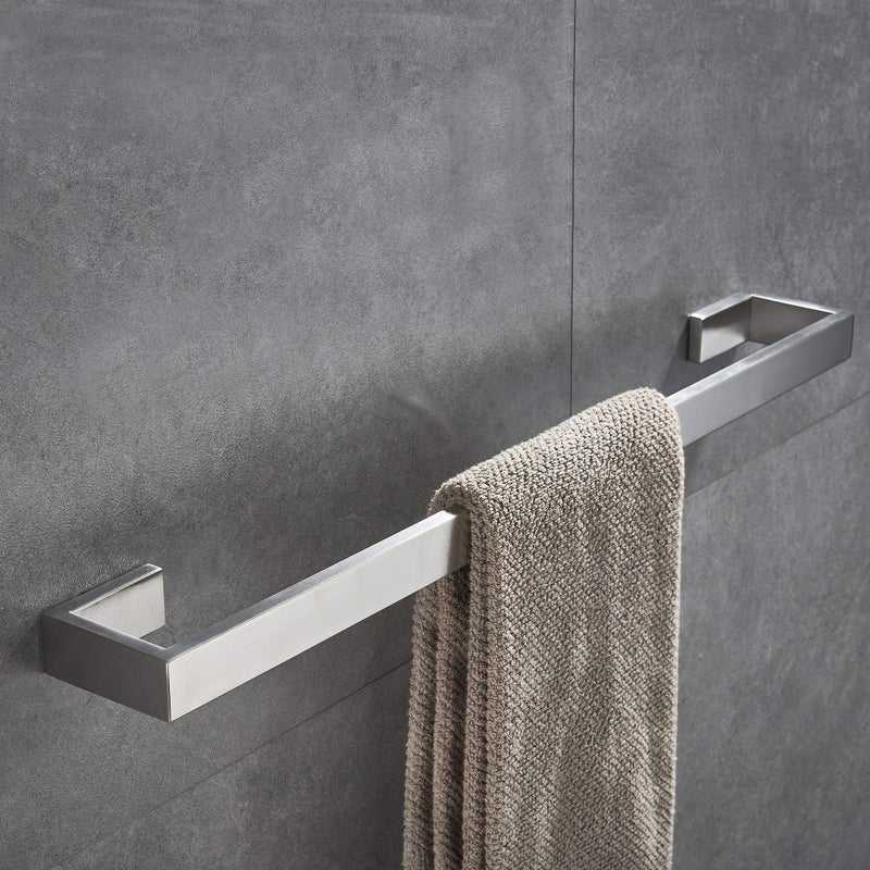 Junsun Bathroom Towel Bar 24 Inch Towel Rack Wall Mount Bath Towel Holder Modern Towel Rod Silver Bath Towel Hanger Stainless Steel Brushed Finished Bathroom Accessories Towel Rail Single Bar Brushed Nickel