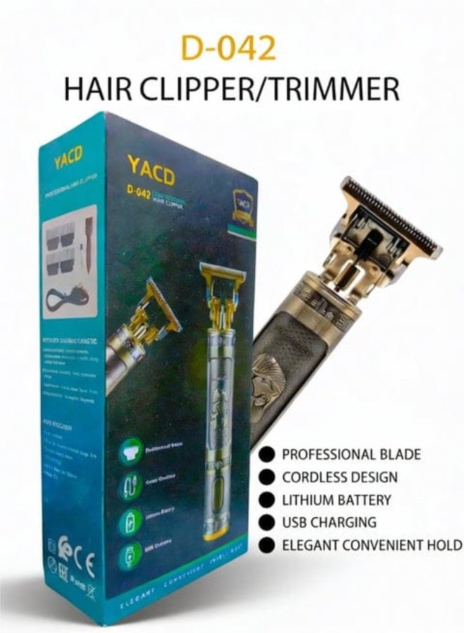 YACD D-042 Professional Hair Clipper Cordless USB Rechargeable Hair Trimmer - Image 2