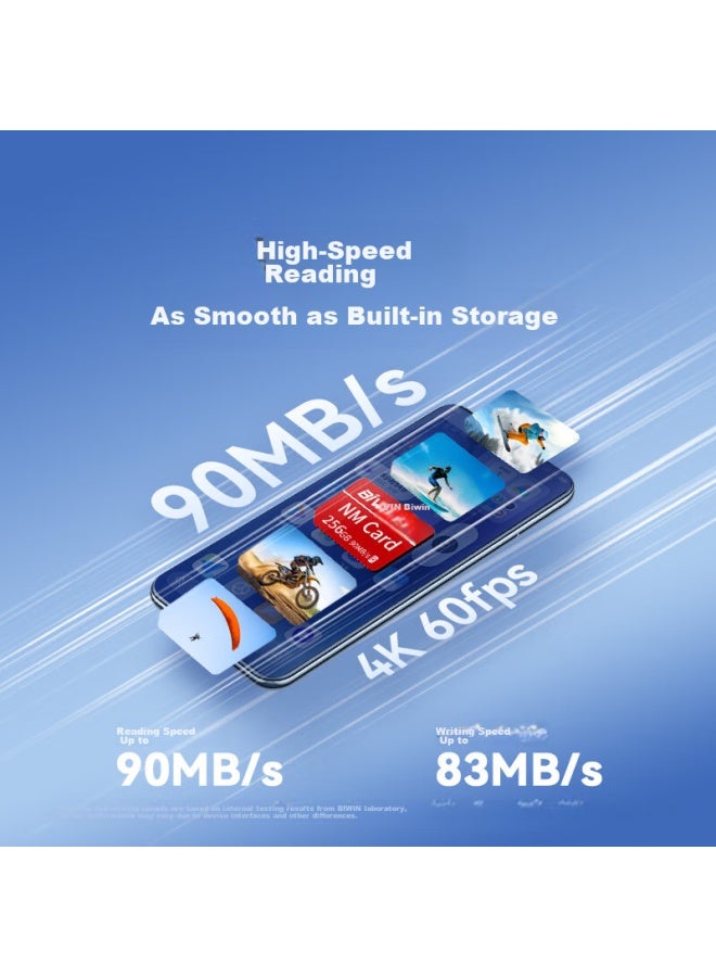 Biwin 256gb Nm Storage Card Memory Card For Huawei Honor Phones And Tablets, Compatible With Mate/nova/p Series, Fast Shooting And Storage - Image 2