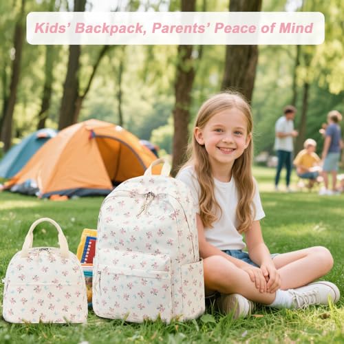 BTOOP School Backpack for Girls Kids Teens Cute School Bookbag Set with Insulated Lunch Box Pencil Case - Image 5