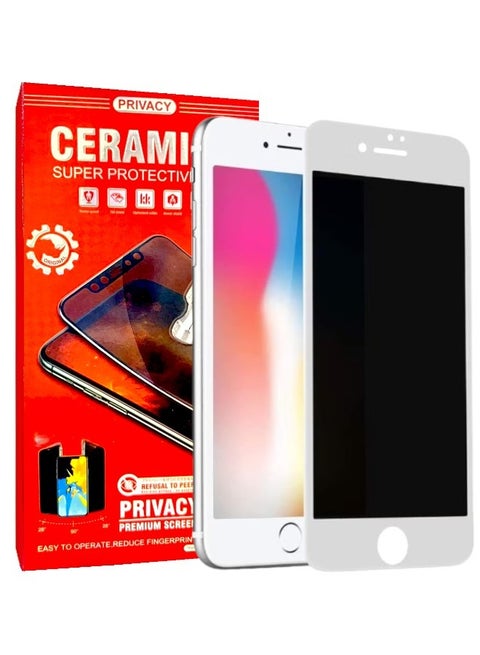 Matte ceramic film screen protector for iPhone 7P White (iPhone 7/8 Plus), to protect privacy (anti-fingerprint) original, maximum protection for the screen from scratches and breakage