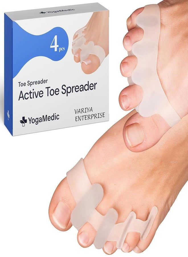 SEFLICA® Bunion Corrector Silicone Toe Separators For Fast Pain Relief - Orthopedic Bunion Spacers Spreader, Toe Spacers Toe Separators for Overlapping Toes 4 Pcs- Improved Silicone Bunio n - 0% BPA, One-Size for Women & Men - Image 1
