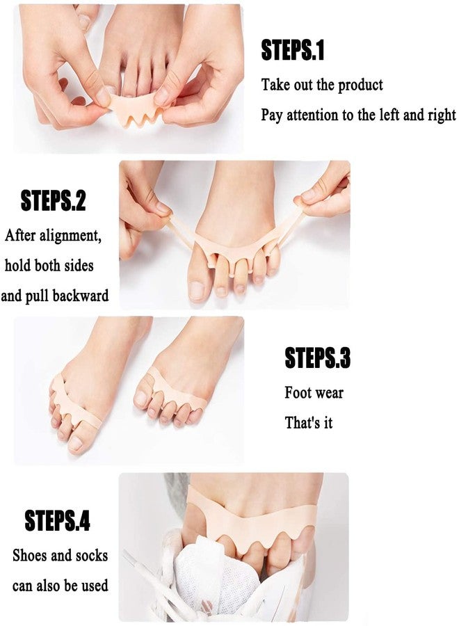 SEFLICA® Bunion Corrector Silicone Toe Separators For Fast Pain Relief - Orthopedic Bunion Spacers Spreader, Toe Spacers Toe Separators for Overlapping Toes 4 Pcs- Improved Silicone Bunio n - 0% BPA, One-Size for Women & Men - Image 4