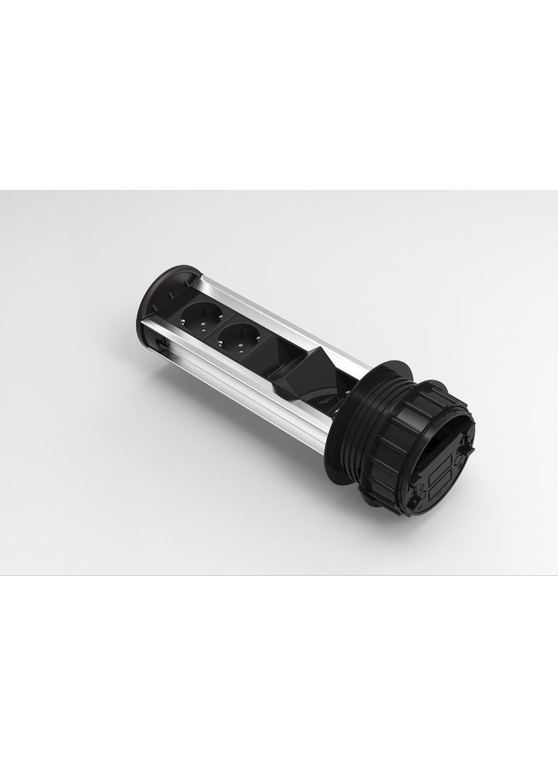 Cabinet Table Top Cylinder Socket Case Pop Up Push Socket Channel 6 Modules