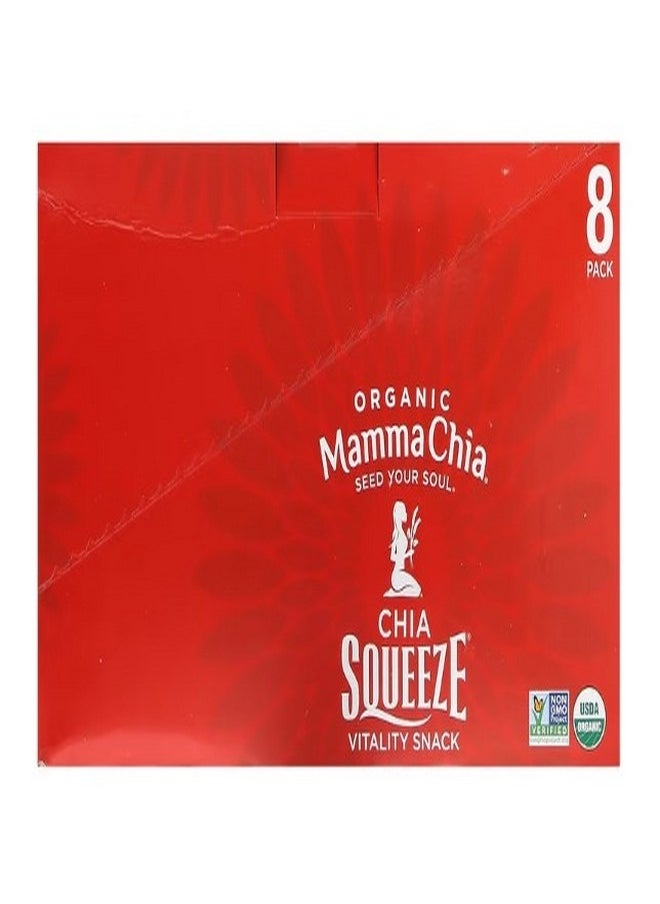 ماما شيا Organic Chia Squeeze Vitality Snack Cherry Love 8 Squeezes 3.5 oz 99 g Each  - Image 1