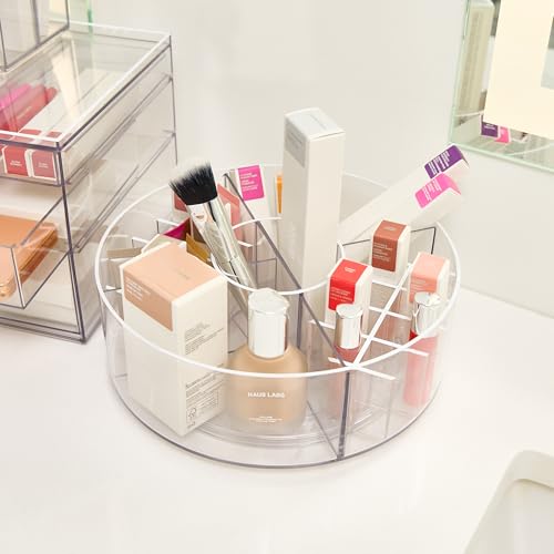 InterDesign iDesign The Sarah Tanno Collection Lazy Susan Spinning Cosmetic Organizer, Clear 7.7" x 7.7" - Image 3