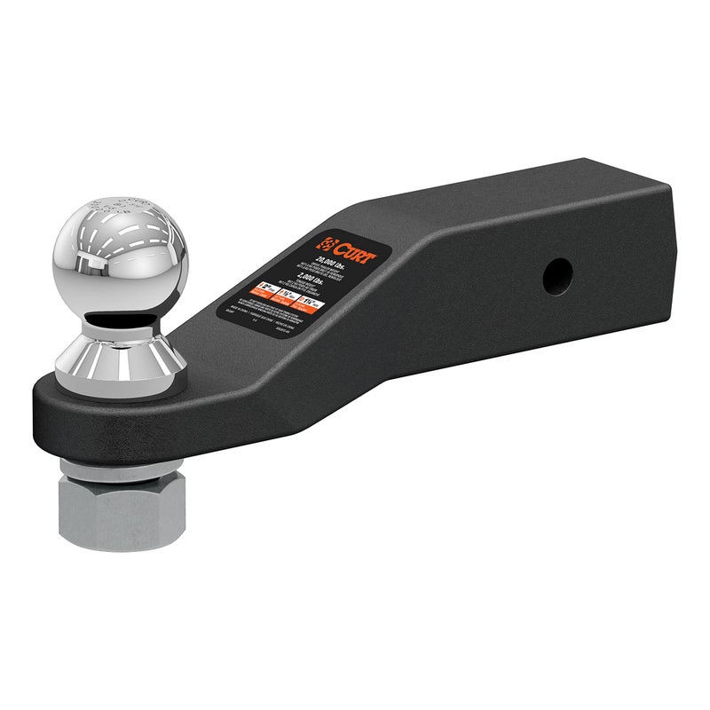 CURT 45371 Forged Trailer Hitch Mount with 2516Inch Ball Fits 212Inch Receiver 20000 lbs 2In Drop