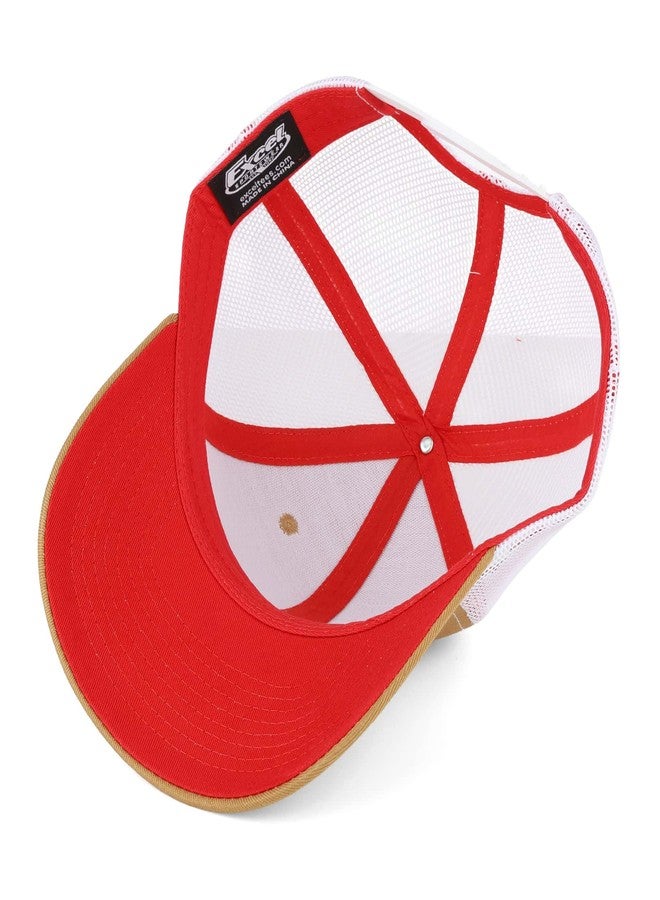 كايس آي إتش قبعة Case IH Back Roads بنية اللون من قماش التويل مع ظهر شبكي أبيض، رقم الموديل 400858، مقاس واحد - Image 3