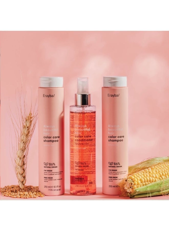 Erayba Always Beautiful Hair Color Care Set Especially for Colored Hair Shampoo 250 ml Mask 250 ml Conditioner 200 ml - Image 2