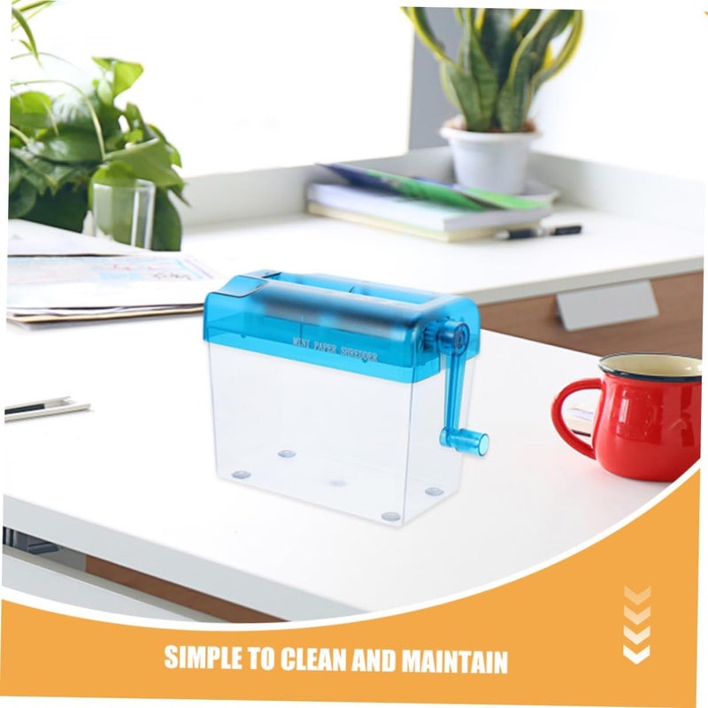 2pcs Mini Manual Paper Shredder Handheld Desktop Shredders Portable A6 Size for Home Office Document Cutting - Image 3