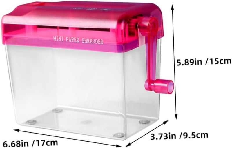 2pcs Mini Manual Paper Shredder Handheld Desktop Shredders Portable A6 Size for Home Office Document Cutting - Image 2