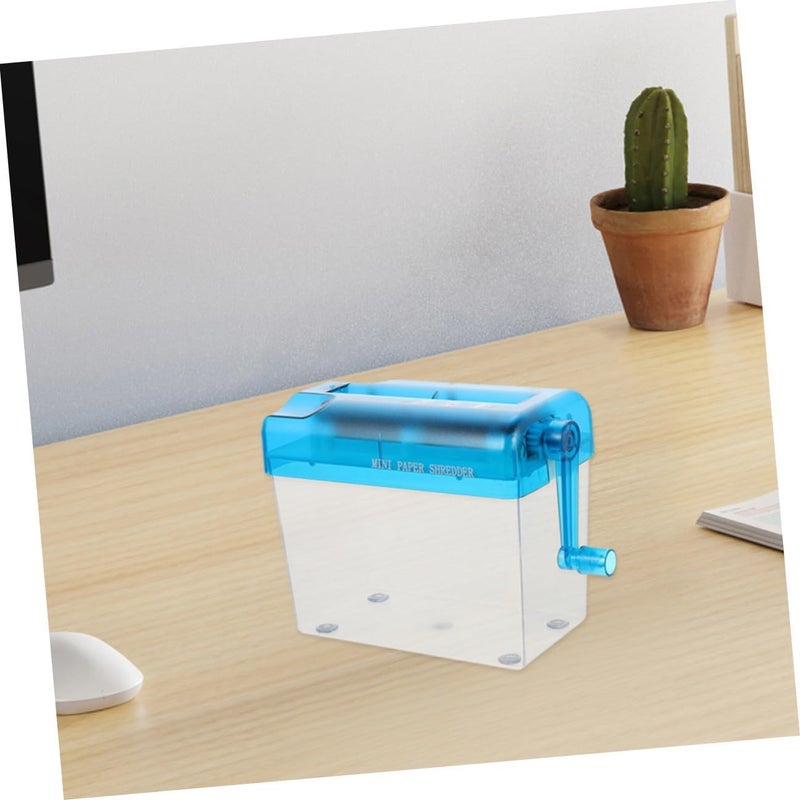 2pcs Mini Manual Paper Shredder Handheld Desktop Shredders Portable A6 Size for Home Office Document Cutting - Image 4