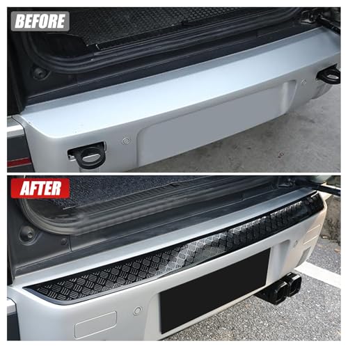 GafeSkui Rear Bumper ABS Black Body Anti-Scratch Protection Cover Trim Kit Compatible with 2020-2025 Land Rover Defender 110 130 Decoration Armor Sticker Trim Exterior Accessories - Image 2