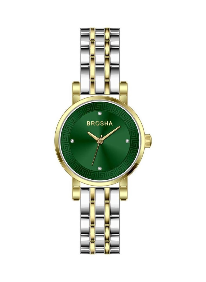 BROSHA - Women's Wrist Watch With an Elegant Design, By Brosha, With a Golden and Silver Bracelet - Image 1