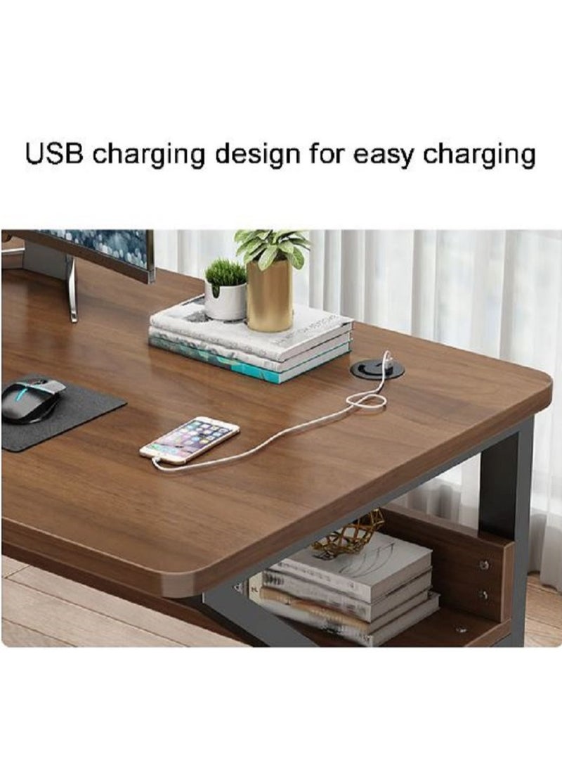 إيه جي دي مكتب العاب ومكتب الكمبيوتر مكتب الدراسة مكتب المنزل الحديث للعمل الكتابة دراسة الألعاب  مناسب لغرفة نوم مزود برف تخزين داخلى - Image 2