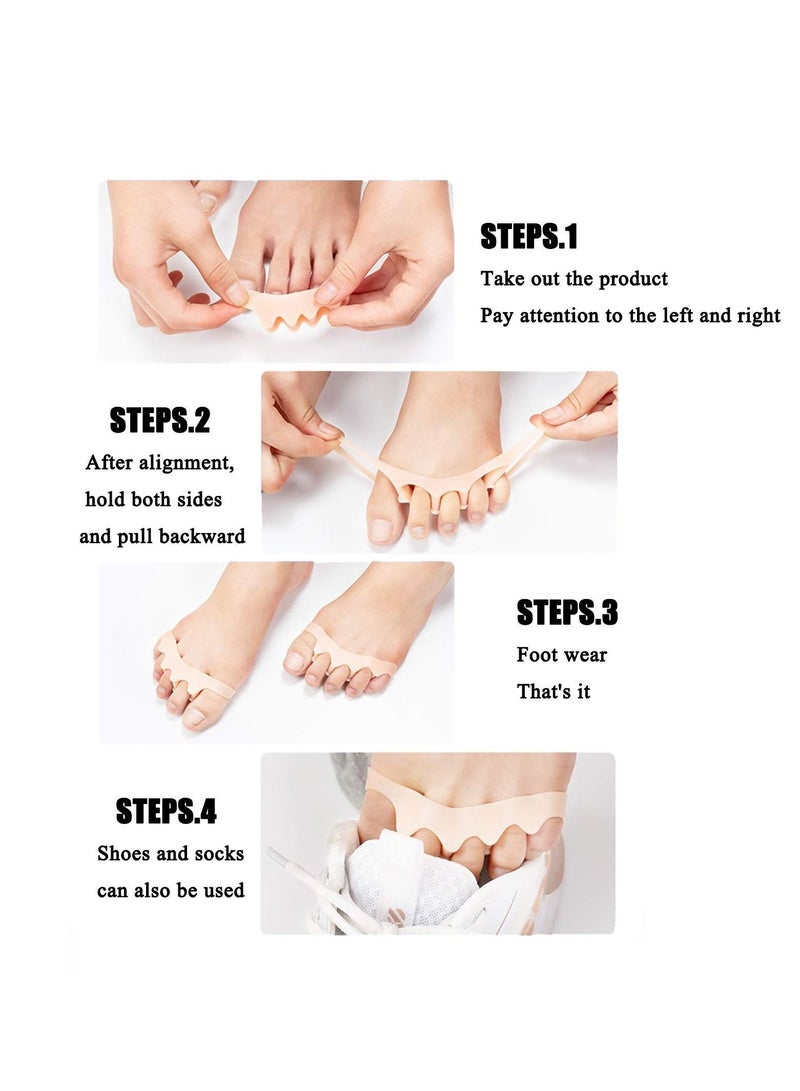 Toe Separators Spacers, Use for Health Beauty Pedicures, Plantar Fasciitis, Hammer Toes, Claw Toes Other Foot Conditions, Pedicures Men and Women