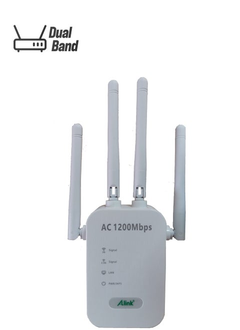 WiFi Range Extender,1200Mbps 2.4GHZ 5GHZ Dual Band AC1200 WiFi Repeater,Access Point White