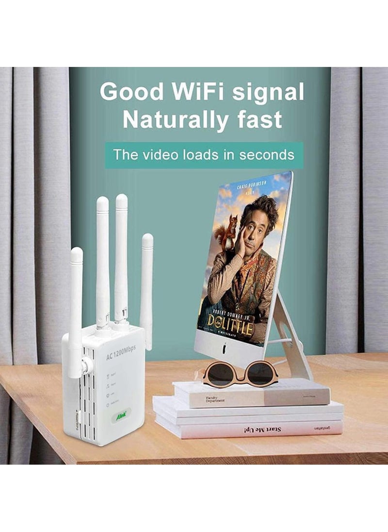 الينك WiFi Range Extender ، 1200 ميجابت في الثانية 2.4 جيجا هرتز 5 جيجا هرتز النطاق المزدوج AC1200 WiFi مكرر ، Access Point White  - Image 5