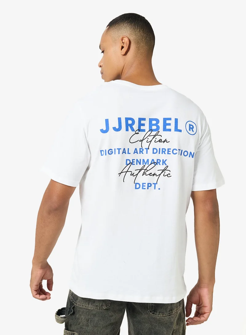 جاي جاي ريبل تيشيرت كاجوال بياقة دائرية