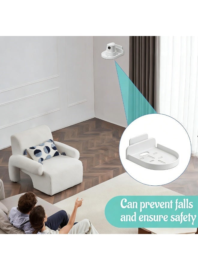 Closeli 3Pack Security Camera Wall Mount, Baby Monitor Mount Bracket, No Drill Self-Adhesive Camera Holder, Small Floating Shelf Wall Stand, Wall Ceiling Corner Mount, Acrylic Corner Shelf, ABS Wall Bracket, for Cameras, Baby Monitors and Speakers - Image 5