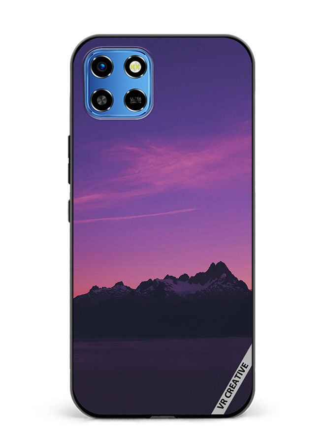 VR CREATIVE Protective Case Cover For Infinix Smart 6 HD Purple Mountain Design Multicolour - Image 1