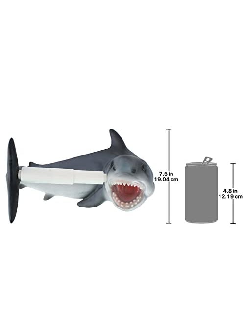 Design Toscano Design Toscano Shark Attack Bathroom Toilet Paper Holder  - Image 5